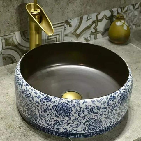 Round Floral Basin  #201766