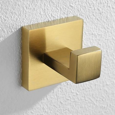 Brushed Gold Angular Robe Hook #201853