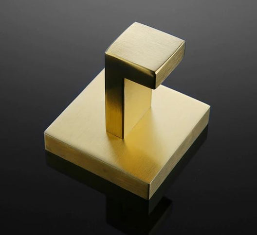 Brushed Gold Angular Robe Hook #201853