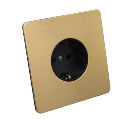 Antique Gold Metal EU Type Wall Socket