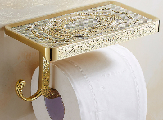 Gold Embossed Toilet Roll Holder #201815