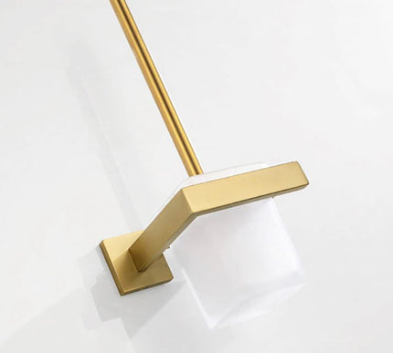 Brushed Gold Angular Toilet Brush Holder #201847