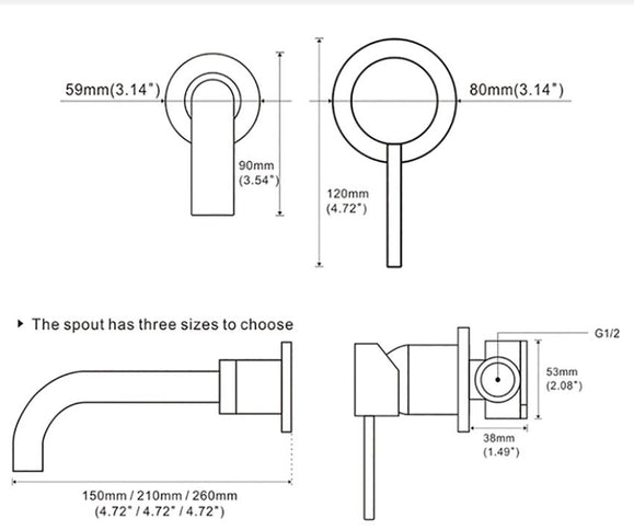 Gold Modern Single Lever Mixer #202080