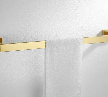Brushed Gold Angular Single Towel Rail #201846