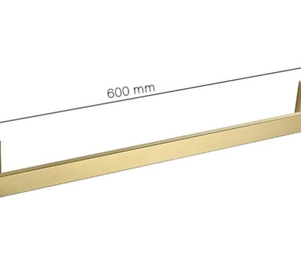Brushed Gold Angular Single Towel Rail #201846