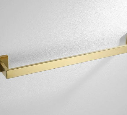 Brushed Gold Angular Single Towel Rail #201846