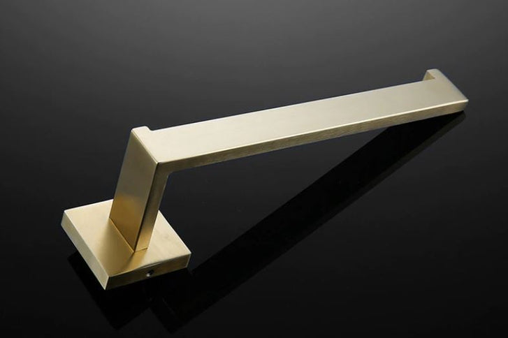 Brushed Gold Angular Hand Towel Rail #201854