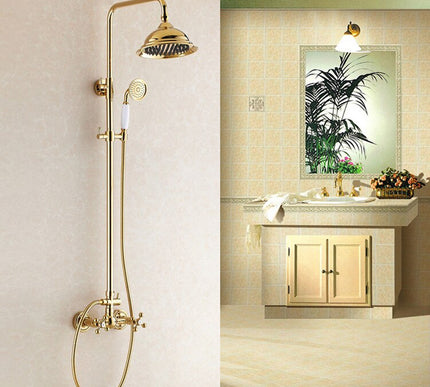 Polished Gold Wall Mounted Shower #20220