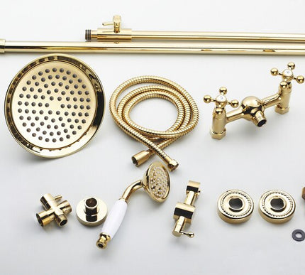 Polished Gold Wall Mounted Shower #20220