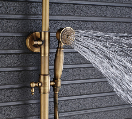 Antique Brass Wall Mounted Shower  #201717