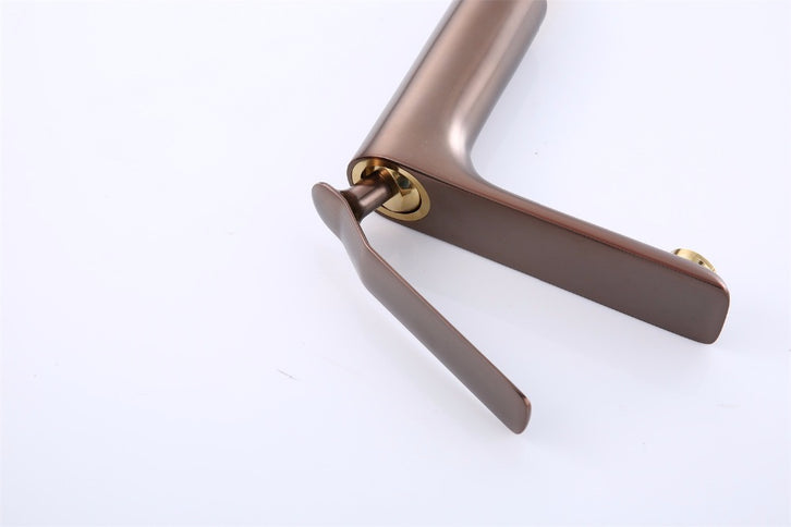 Rose Gold Top Lever Modern Basin Mixer #201776