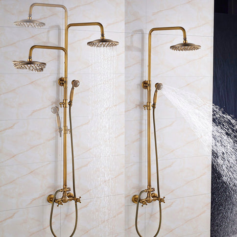 Wall Mounted Brass Shower With Hand Shower #201725