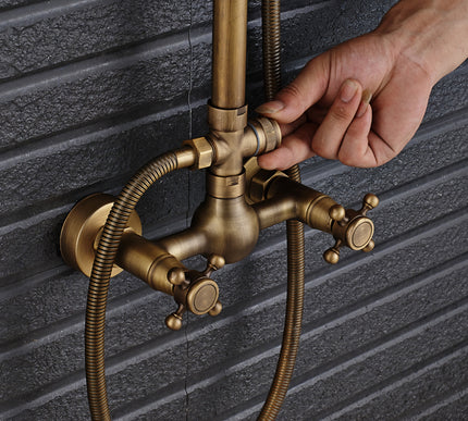 Antique Brass Wall Mounted Shower  #201717
