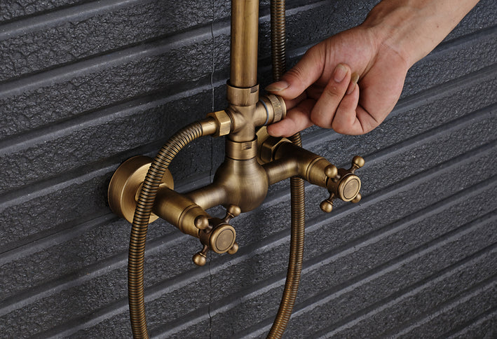 Antique Brass Wall Mounted Shower  #201717