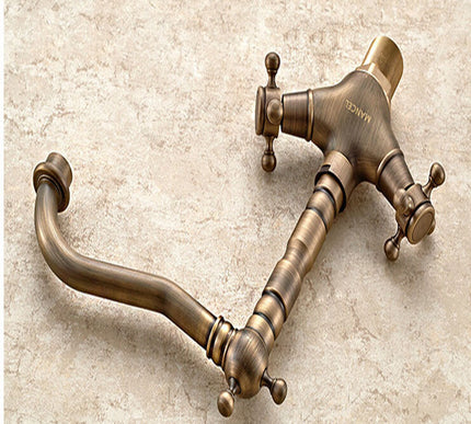Classic Antique Brass Basin Mixer Short #20177