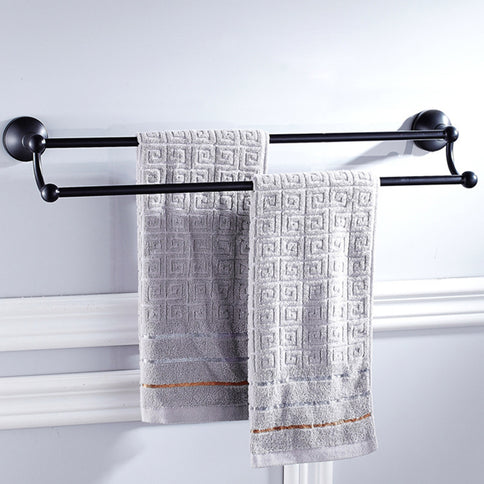 Black Antique Double Towel Rail #20195