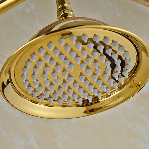 Polished Gold Wall Mounted Shower #20220