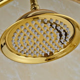 Shiny Gold Wall Mounted Shower #20220