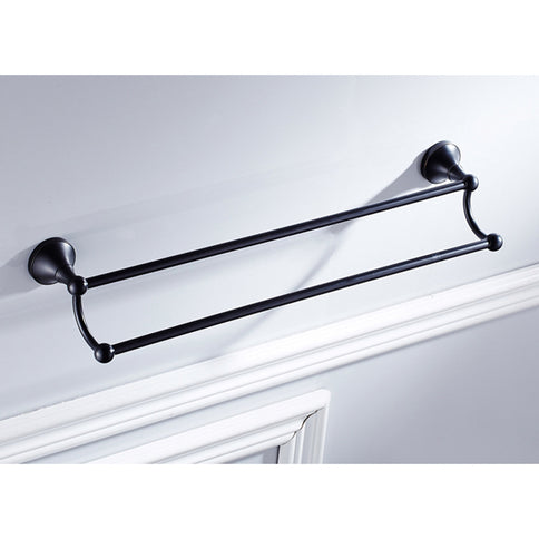 Black Antique Double Towel Rail #20195
