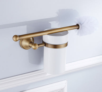 Antique Brass Toilet Brush Holder #20183