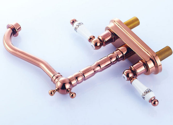 Rose Gold Antique Dual Ceramic Handel Mixer #201714