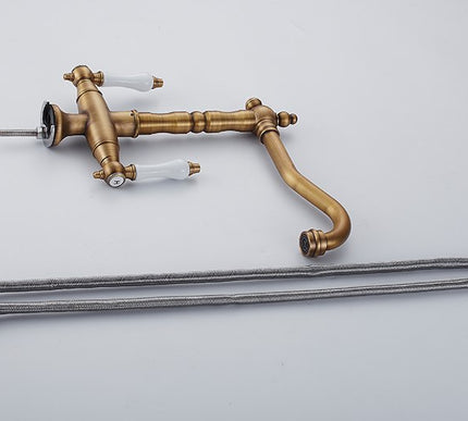 Antique Brass Dual Ceramic Handle Mixer #201774