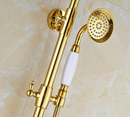 Polished Gold Wall Mounted Shower #20220