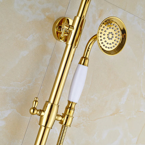 Polished Gold Wall Mounted Shower #20220