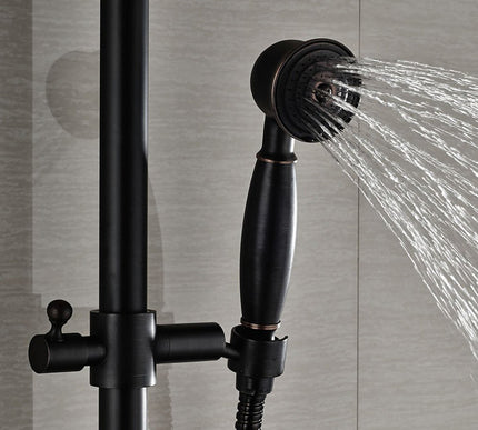 Oil Rubbed Black Antique Wall Mounted Shower  #201718