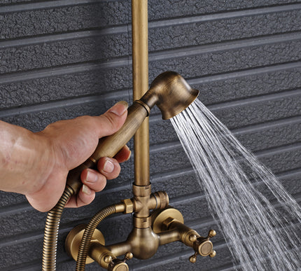 Antique Brass Wall Mounted Shower  #201717