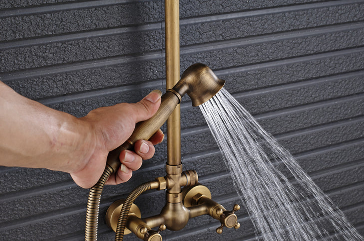 Antique Brass Wall Mounted Shower  #201717