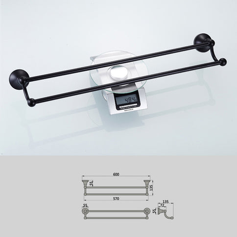 Black Antique Double Towel Rail #20195