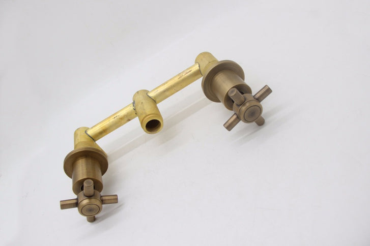 Modern Brass Cross Handle 3 Hole Basin Mixer #20103