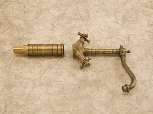 Classic Antique Brass Tall Basin Mixer  #201745