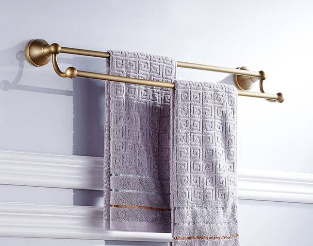 Antique Brass Double Towel Rail  #20185