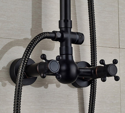 Oil Rubbed Black Antique Wall Mounted Shower  #201718