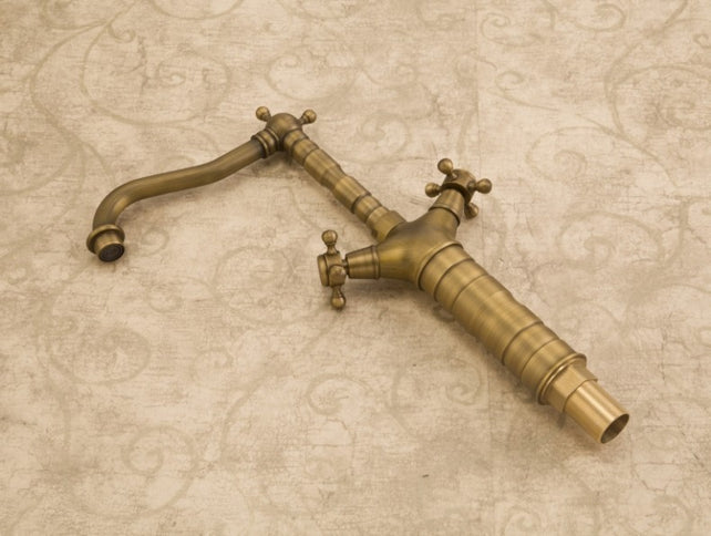 Classic Antique Brass Tall Basin Mixer  #201745