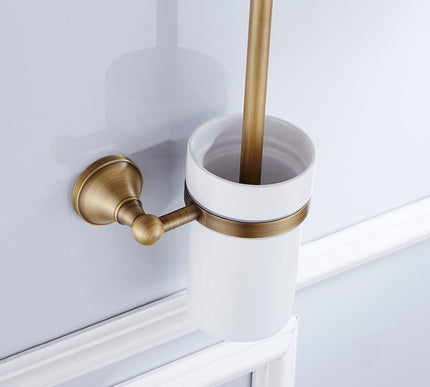 Antique Brass Toilet Brush Holder #20183