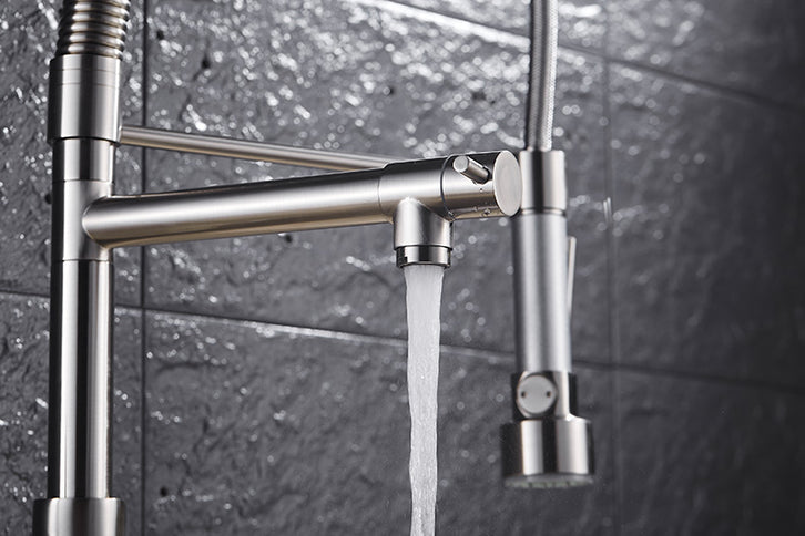 Brushed Nickel Dual Kitchen Mixer #201771
