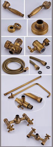 Wall Mounted Brass Shower With Hand Shower #201725