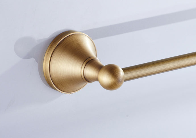 Antique Brass Single Towel Rail #20184