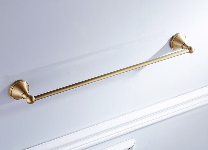 Antique Brass Single Towel Rail #20184