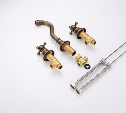 Brass Wall Mount Mixer 3 Piece #201747