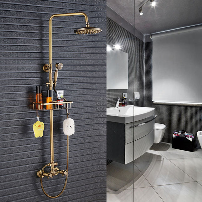 Antique Brass Wall Mounted Shower  #201717