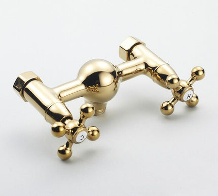 Polished Gold Wall Mounted Shower #20220