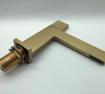 Brushed Gold Thin Basin Mixer #20142