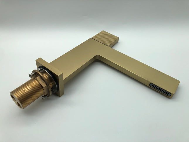 Brushed Gold Thin Basin Mixer #20142