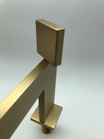 Brushed Gold Thin Basin Mixer #20142