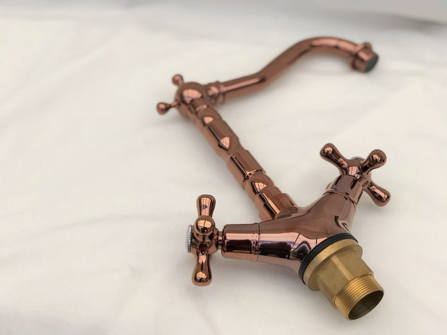 Rose Gold Antique Short Basin Mixer #201720