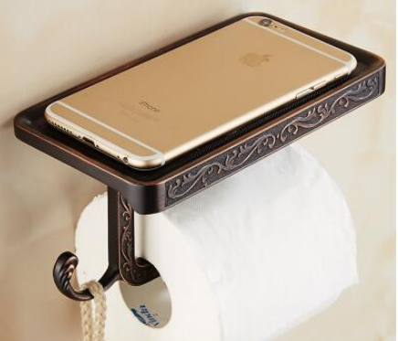Oil Rubbed Black Embossed Toilet Roll Holder #201811